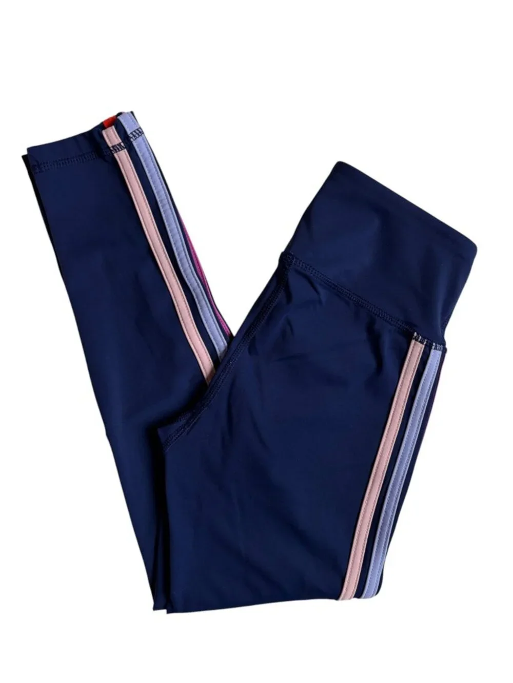 Hanna Andersson Active Striped MadeToStretch Leggings (Navy) - 6-7